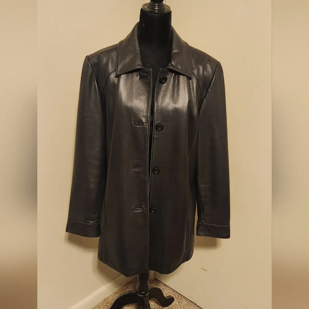 Womens Large Worthington 100% Lambskin Leather Jacket - Picture 1 of 9
